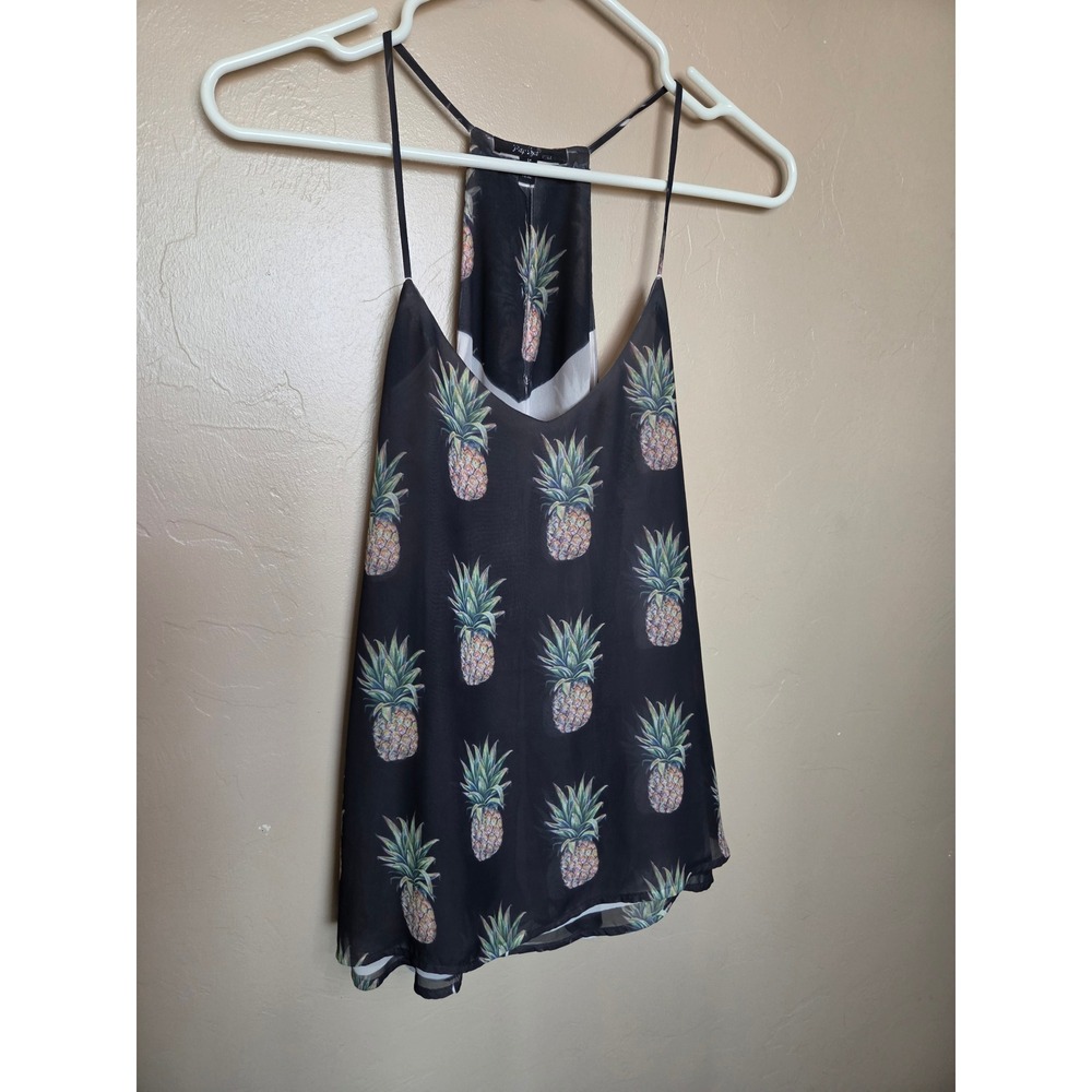 Papaya Women's Pineapple Print, Racerback Camisole Top/ Medium
